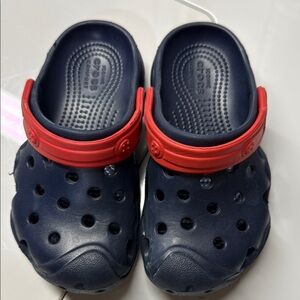 Crocs Kids Navy and Red Clogs